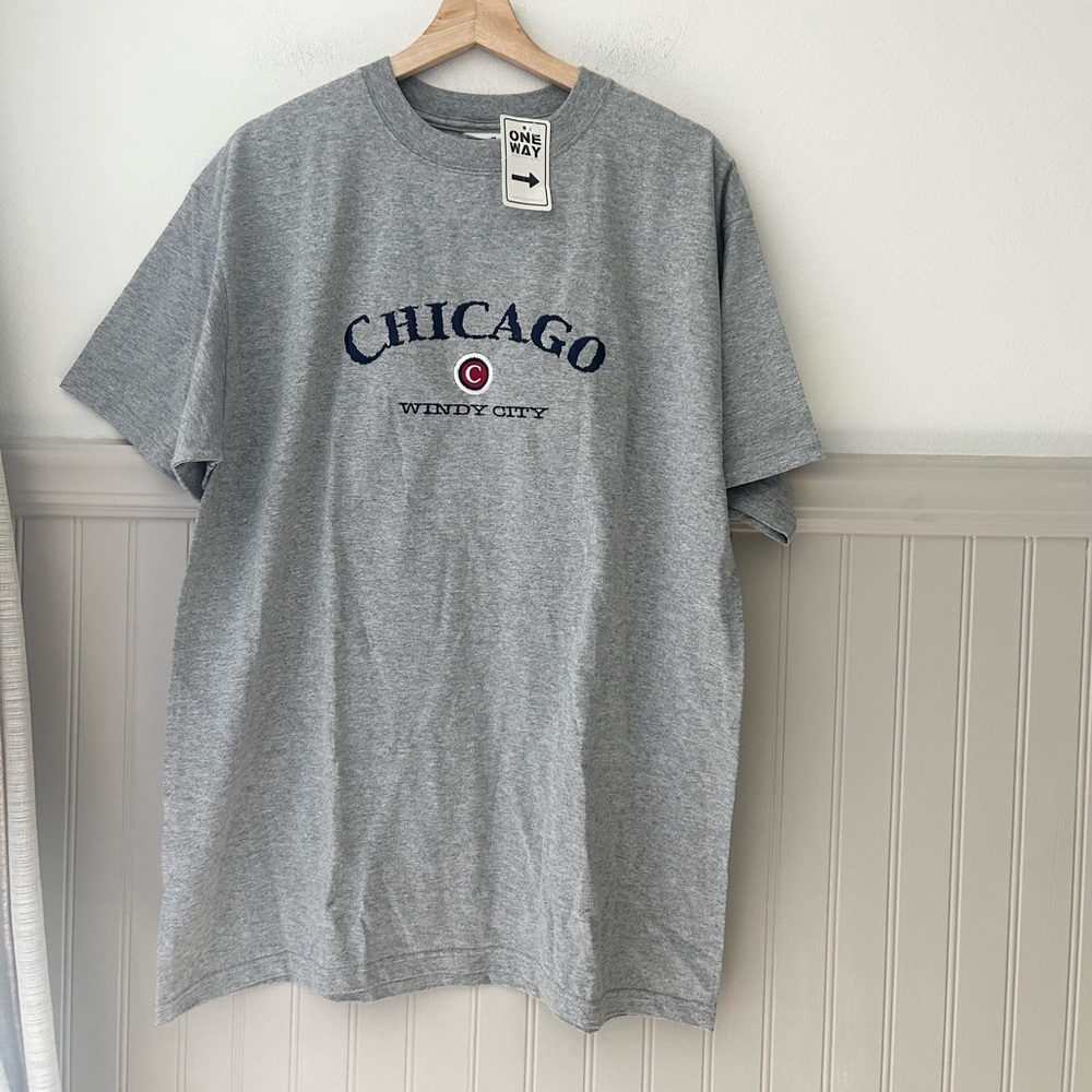 âď¸ NEW Anvil Gray Chicago Windy City Tee Size Large